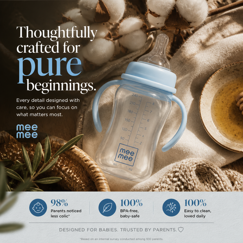 Wide-Neck Anti-Colic Baby Bottle - behind the product