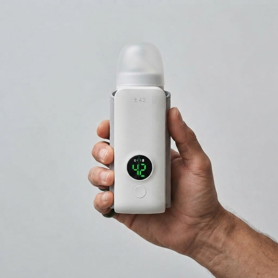 On-the-Go Baby Bottle Warmer — Wireless & Rechargeable