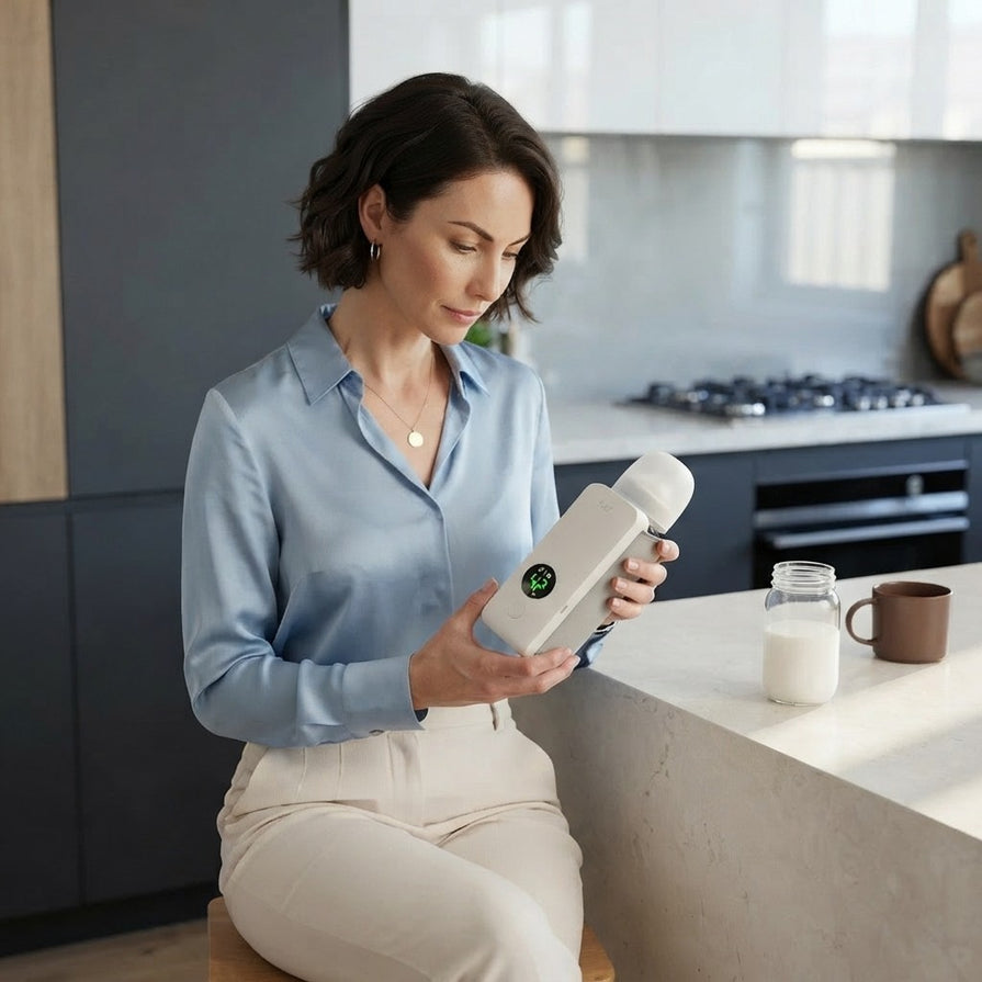 On-the-Go Baby Bottle Warmer — Wireless & Rechargeable